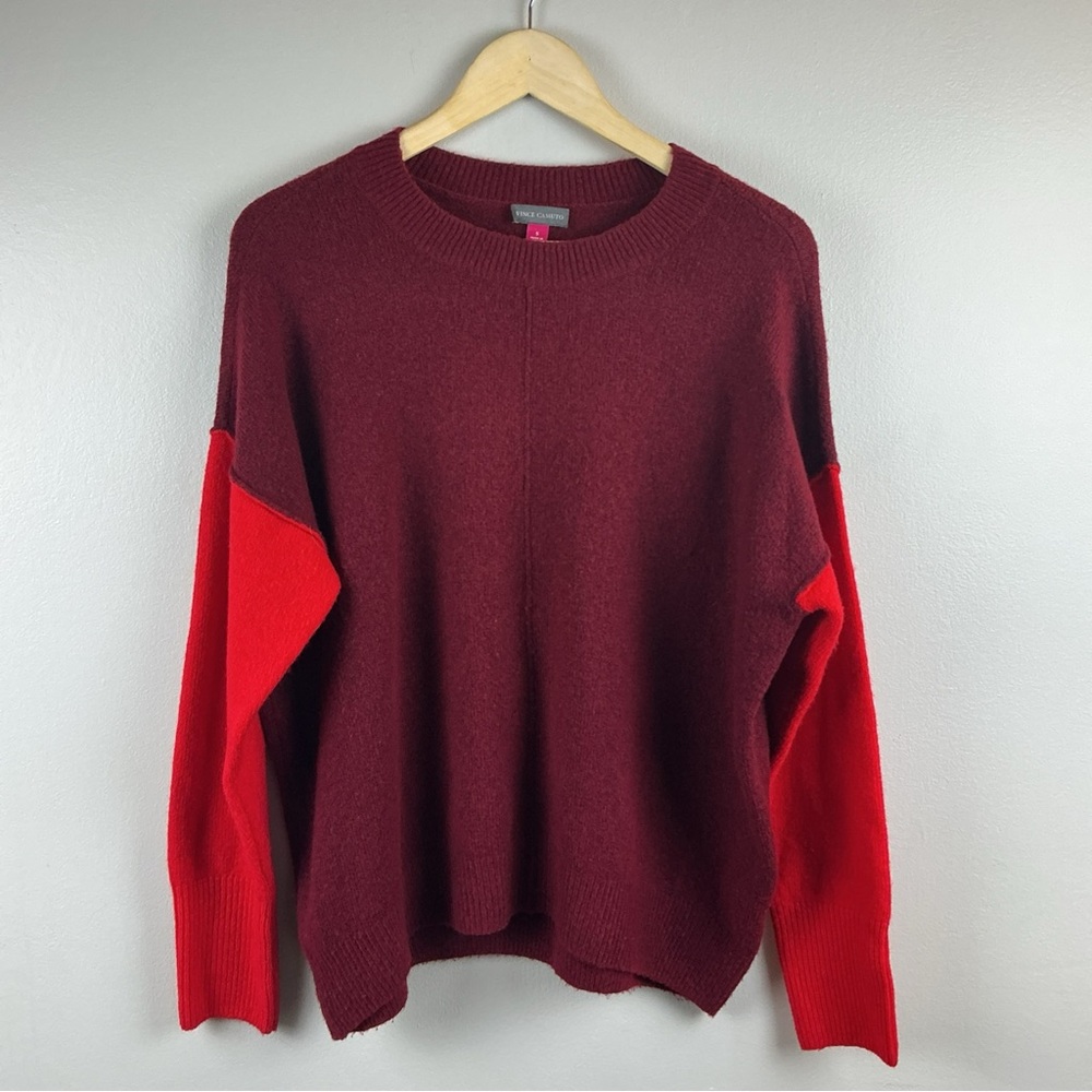 Vince Camuto Women’s Colorblock  Boat Neck Long Sleeve Sweater Sz. S